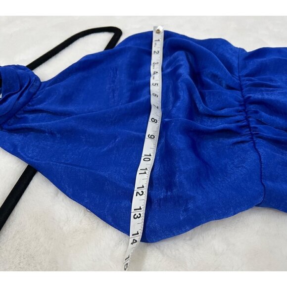 NEW Show Me Your MuMu Collette Halter Maxi Dress in Royal Blue Size-XS MSRP $198 - Picture 7 of 10